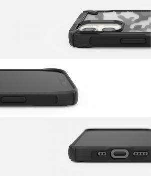 Ringke Fusion X Design Panzer Handyhülle Case iPhone 12 / 12 Pro schwarz Camo